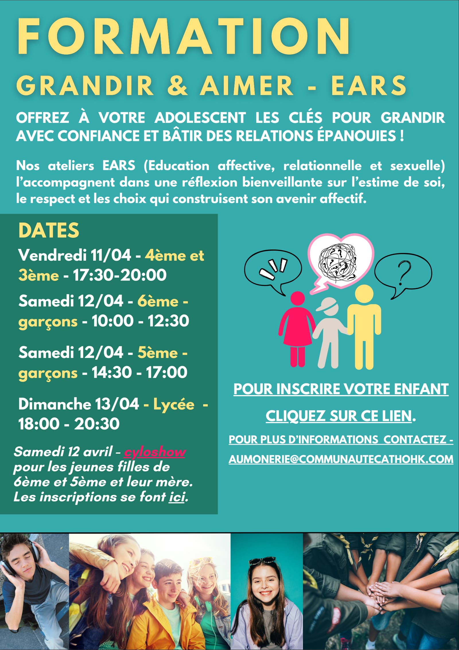 Grandir dans la foi : Les prochaines conférences et formations