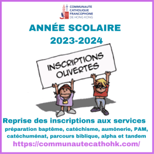 Les annonces paroissiales – semaine du 18 septembre 2023