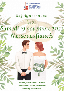 Les annonces paroissiales  – semaine du 14 novembre