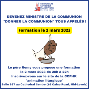 Les annonces paroissiales  – semaine du 20 février 2023