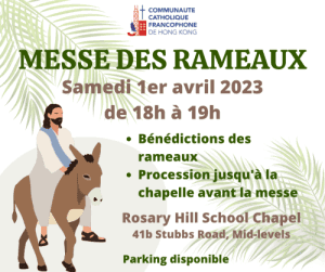 Les annonces paroissiales – semaine du 20 mars 2023