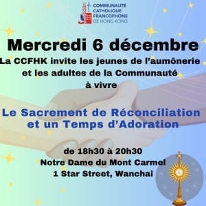 Les annonces paroissiales  – semaine du 4 décembre 2023