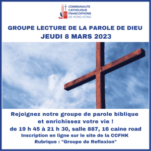 Les annonces paroissiales – semaine du 6 mars 2023