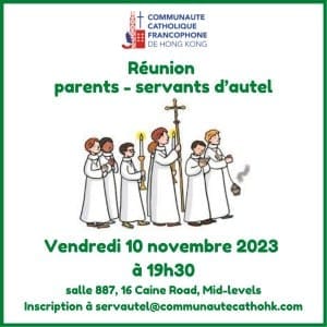 Les annonces paroissiales – semaine du 30 octobre 2023
