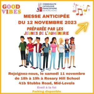 Les annonces paroissiales  – semaine du 6 novembre 2023